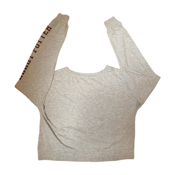 Harry Potter Gryffindor Grey and Maroon Long Sleeved Cropped Tee - Picture 4 of 8